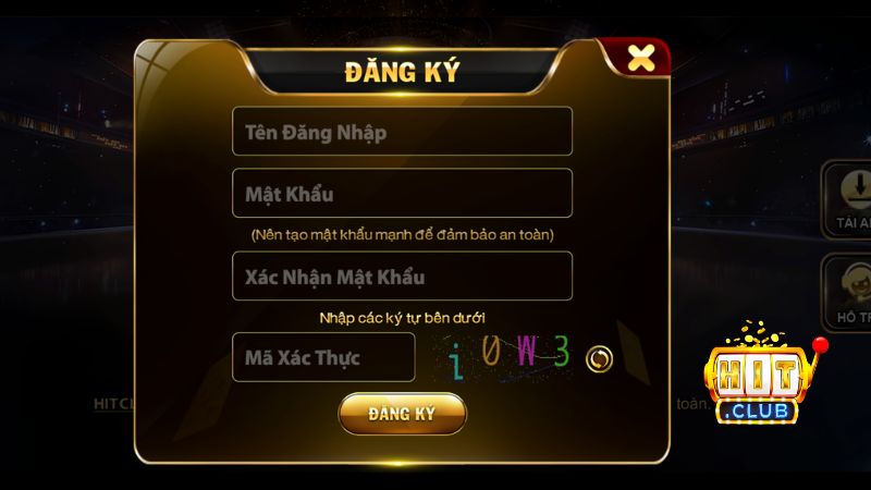 Điền thông tin biểu mẫu đăng ký Hitclub chính xác